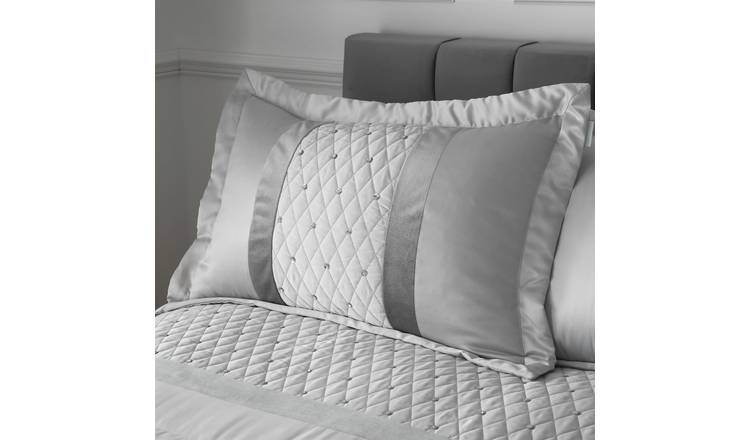 Catherine Lansfield Sequin Cluster Pillow Sham Pair 50 x 75cm - Silver Grey