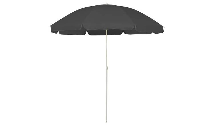 Walplus Polyester Beach Parasol - Anthracite - dia 207 cm