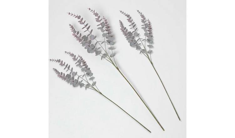 Homescapes Polyester Eucalyptus Spray Stems artificial trees and plants - Green
