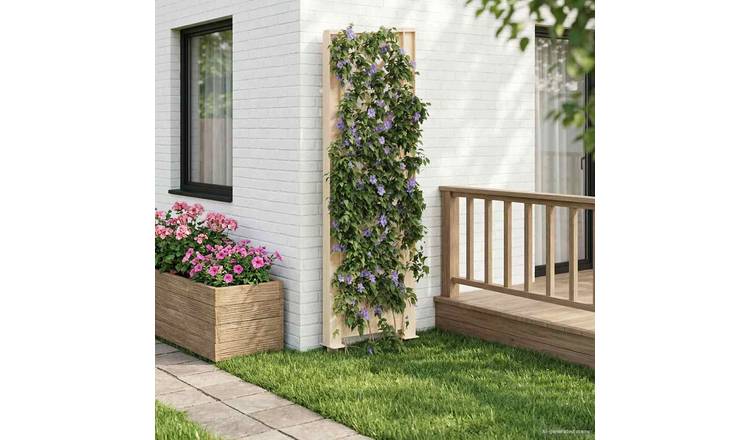 Walplus Polypropylene Garden Trellis - White - 43 x 6 x 165 cm