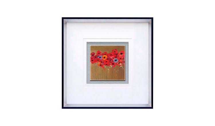 Orsina Poppies 2 Square Framed Wall Art