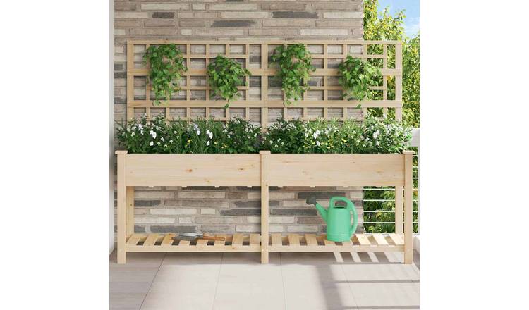 Walplus Firwood Garden Planter - Beige - 203.5 x 54 x 152.5 cm