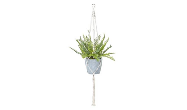 Homescapes Handcrafted Artificial Fern Hanging Plant - Green