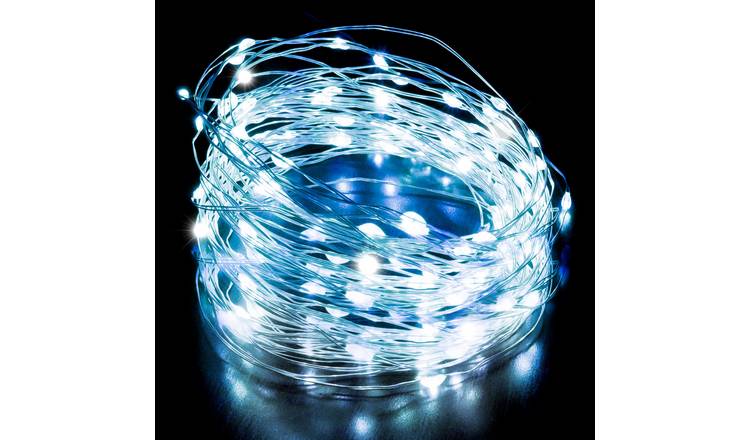 Desiretech Pack of 4 50 LED Battery Operated Copper Fairy Lights - Cool White