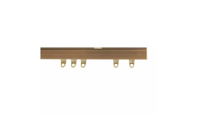 New Edge Blinds Antique Brass Fineline Aluminium Curtain Track - 75cm