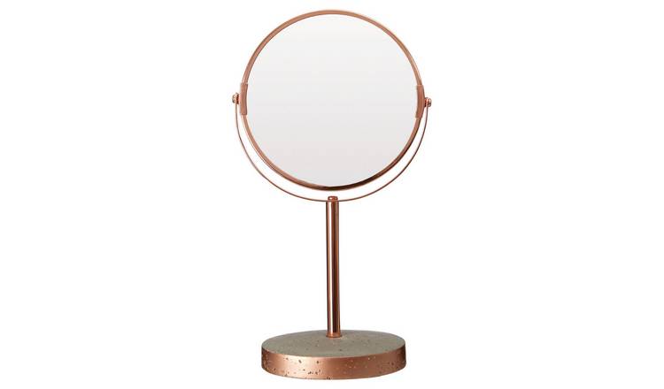 Orsina Neptune Copper Finish Round Swivel Bathroom Mirror – Grey