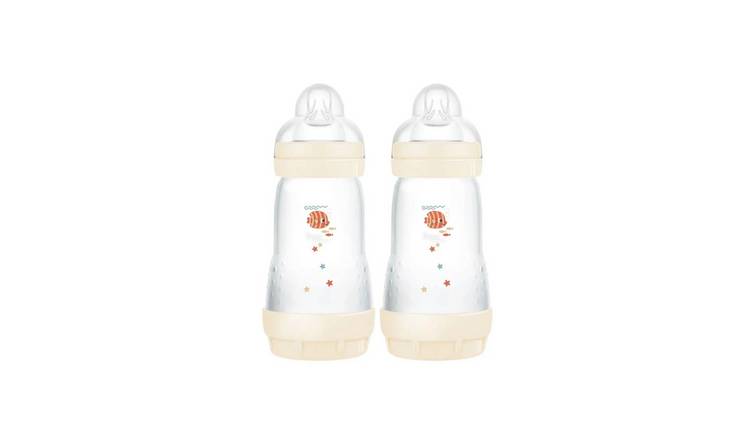 MAM Pack of 2 Anti-Colic Bottle 260ml - Nature