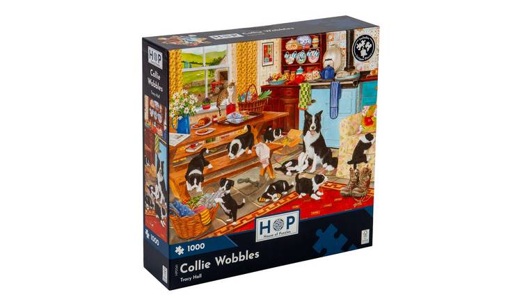 The House of Puzzles Collie Wobbles 1000 Piece Jigsaw Puzzle