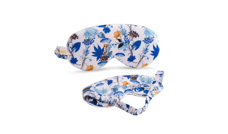 SMUG Cloud Padded Satin Sleep Mask - Cornflower Print