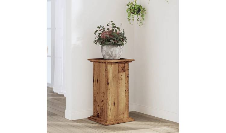 Walplus Engineered Wood Plant Stand - Old Wood - 33 x 33 x 60 cm