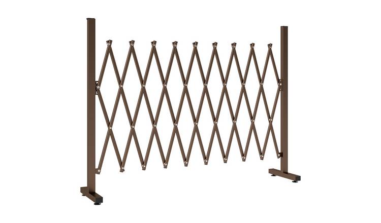Outsunny Expanding Trellis Fence - Dark Brown