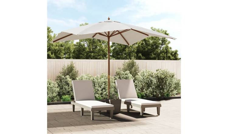 Walplus Garden Parasol - Sand - 300 x 300 x 273 cm