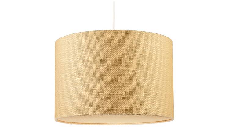 Happy Homewares Sunlight Yellow Textured Linen Pendant Shade - 30cm
