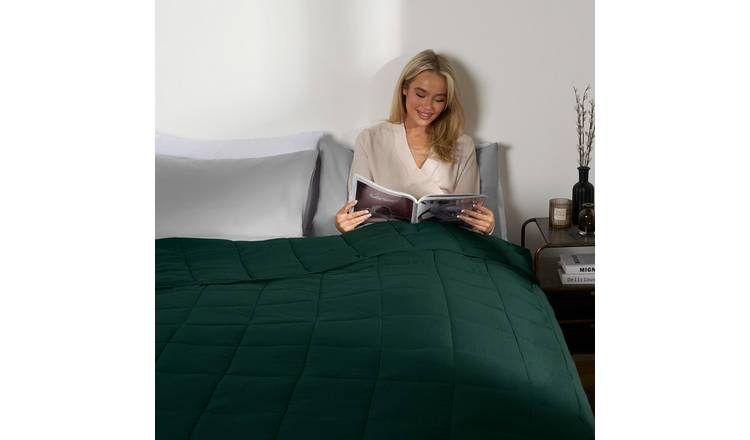 OHS Supersoft 6kg Weighted Blanket 125x180cm - Forest Green