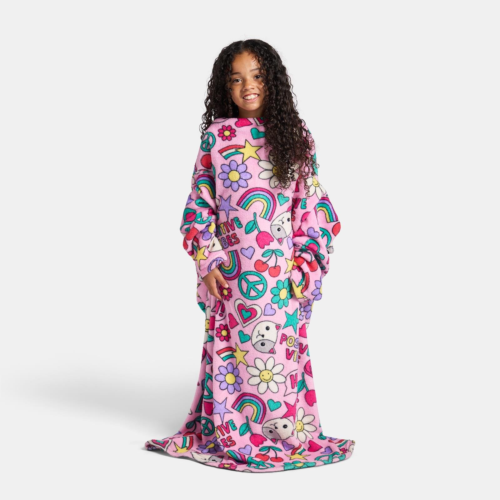 OHS Kids Positive Vibes TV Blanket 100 x 125cm - Multi