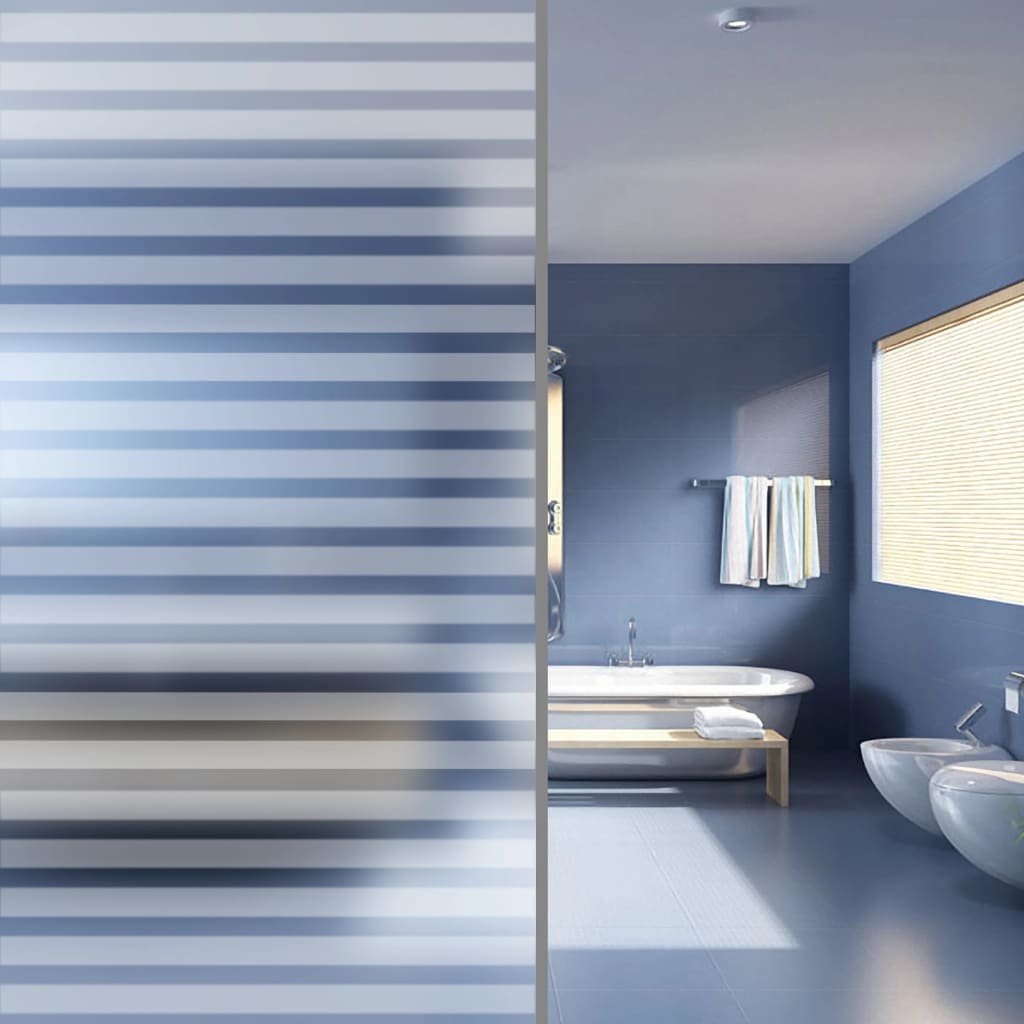 Walplus PVC Window Film Frosted Stripes Design - 90 x 1000 cm