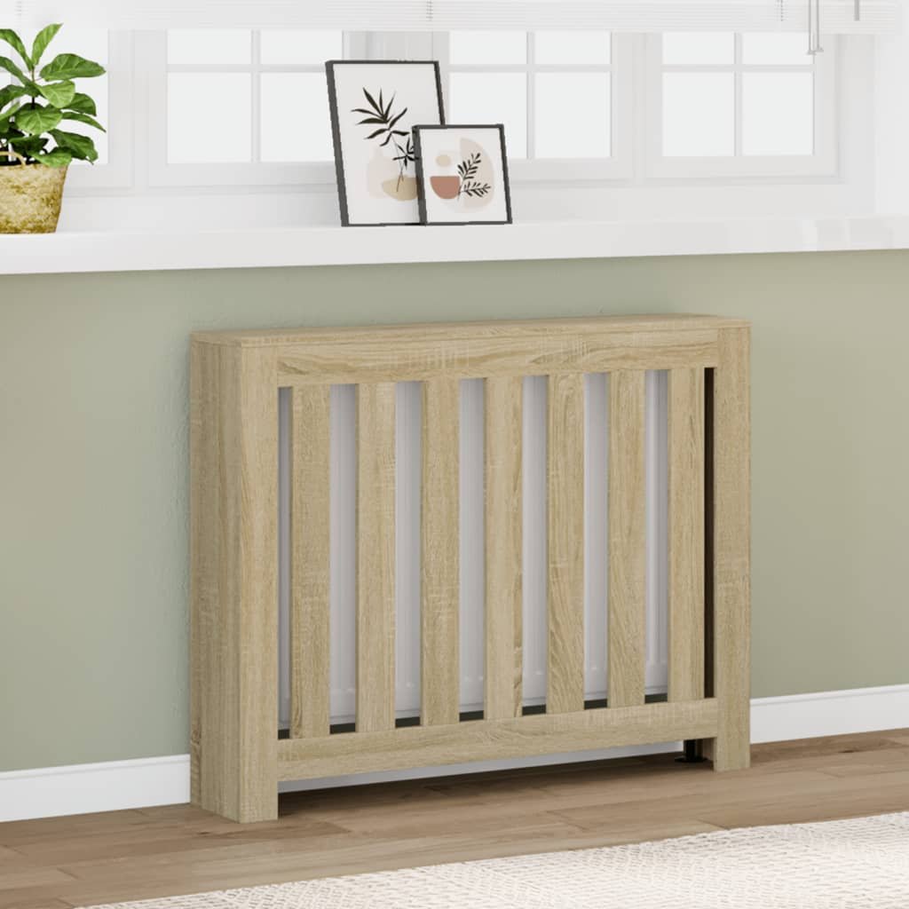 Walplus Vertical Slats Radiator Cover - Sonoma Oak - 104 x 20 x 82 cm