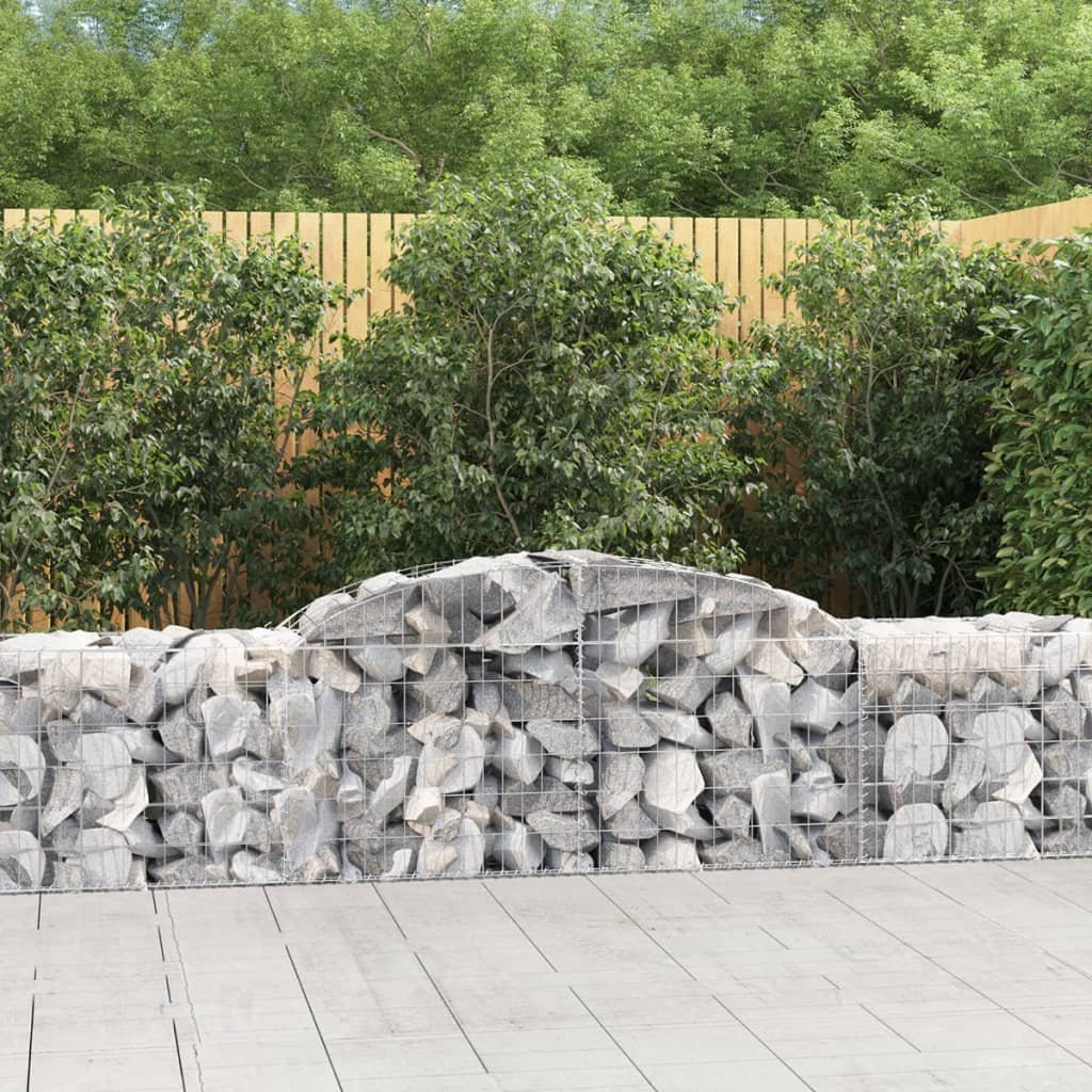 Walplus Galvanised Iron Gabion Basket - Silver 300 x 50 x 60/ - 80 cm