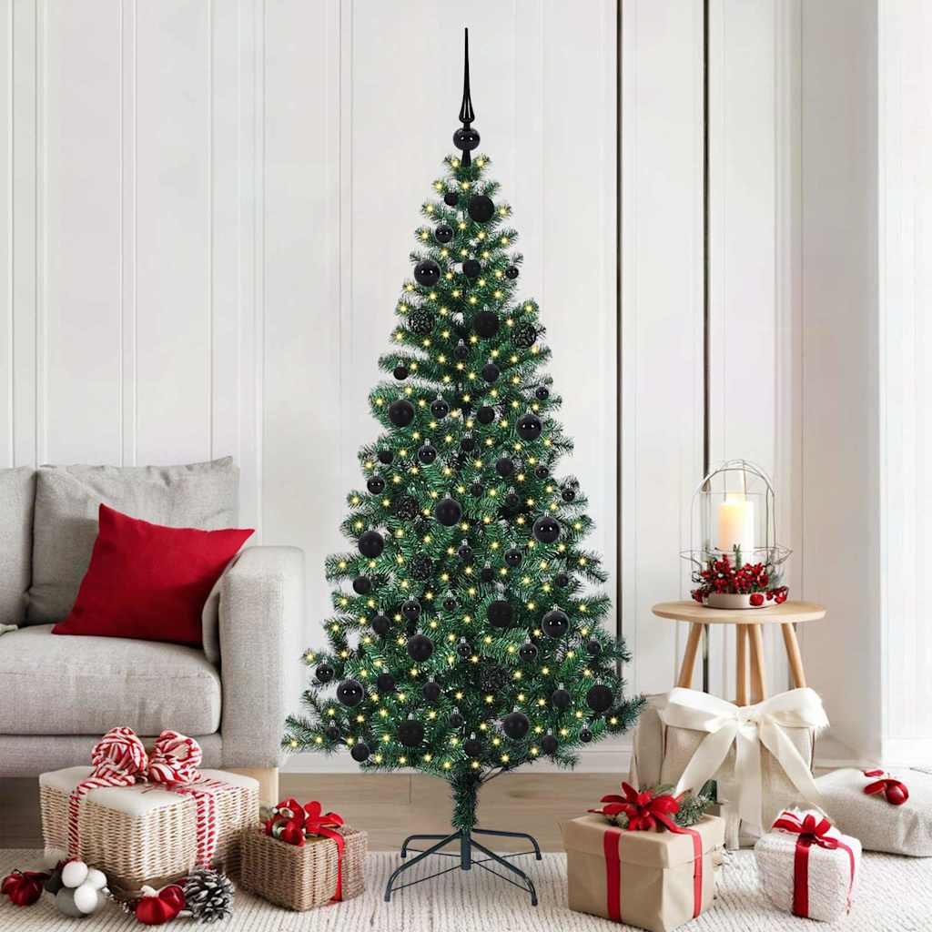 Walplus 300 LED Bulbs Pre-lit Artificial Christmas Tree - Green - 180 cm
