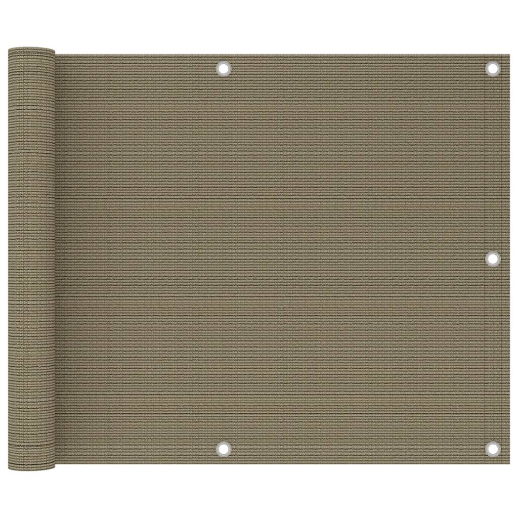 Walplus HDPE Balcony Screen - Taupe - 75 x 500 cm