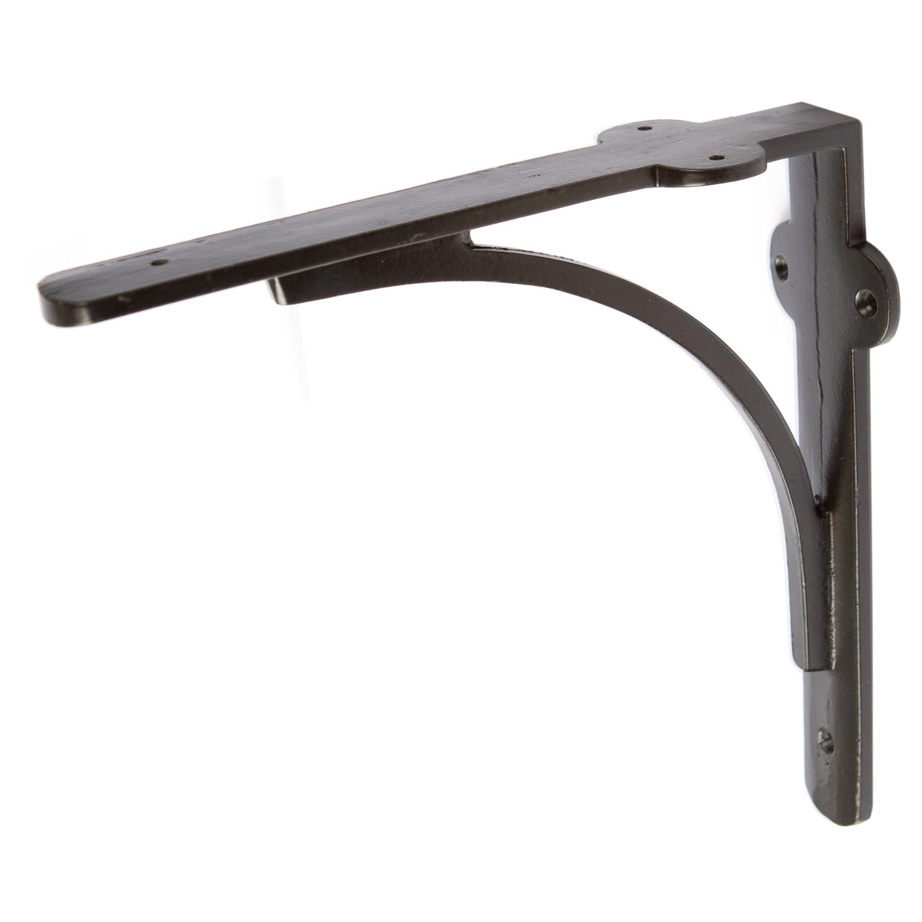 Hammer & Tongs Curved Iron Shelves Bracket - Black