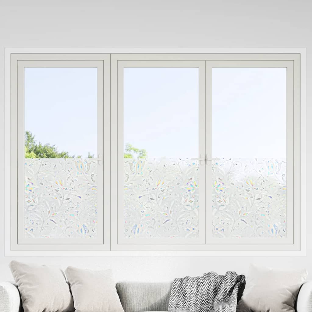 Walplus Pack of 4 PVC Window Films Frosted Flower Pattern - 90 x 500 cm