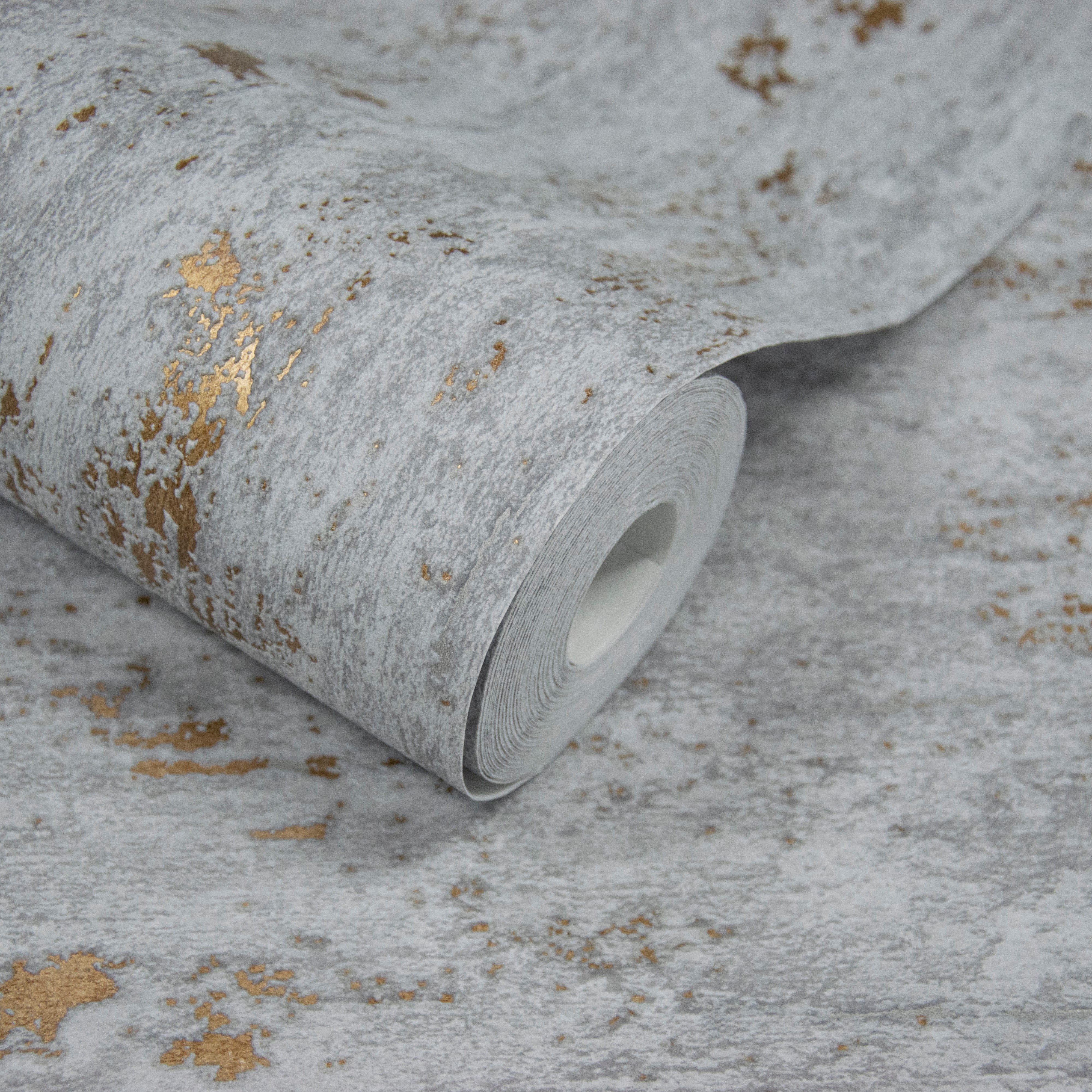 Grandeco Paul Moneypenny Concrete Urban Texture Wallpaper - Grey