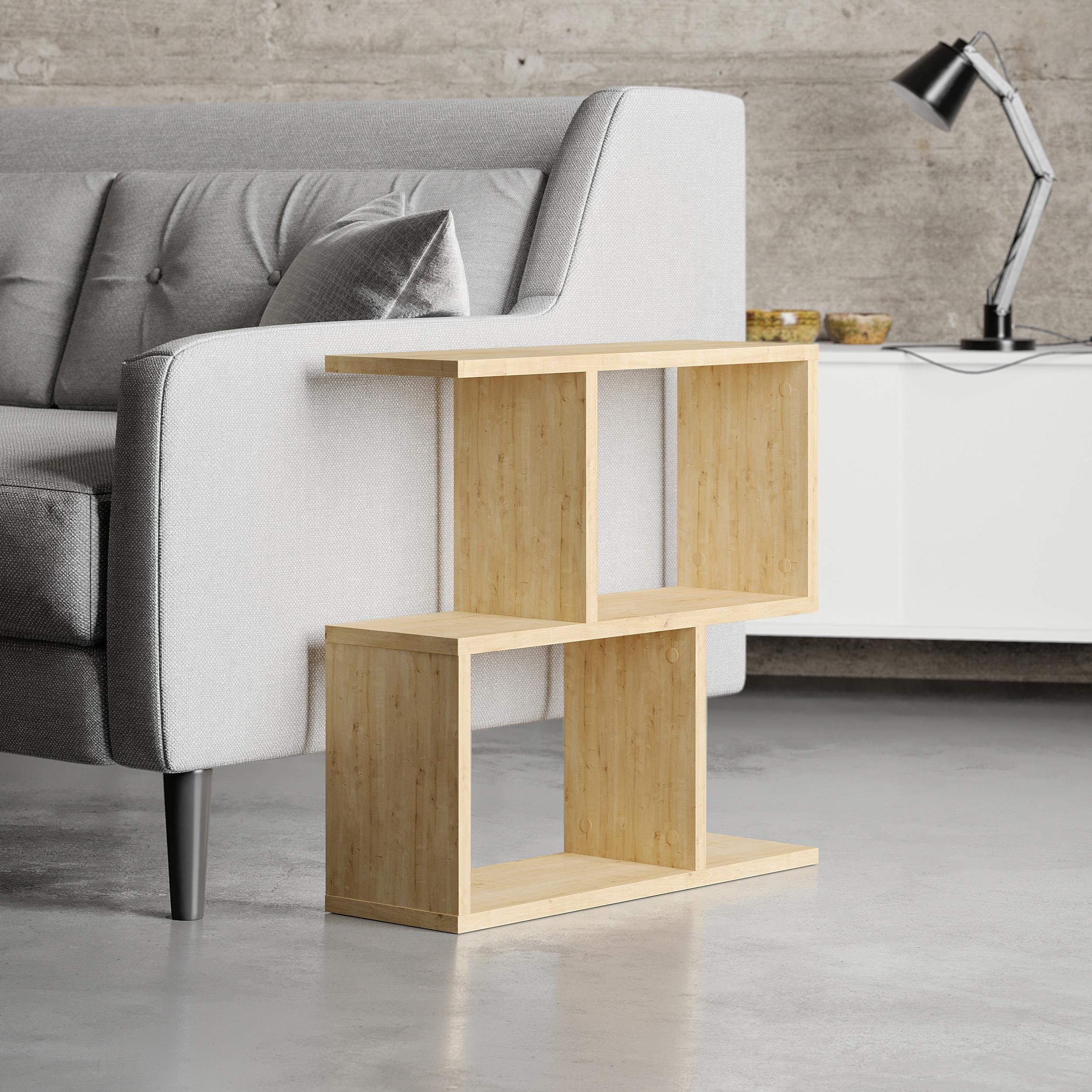 Decortie Homemania Melamine Z-Shape Side Table - Oak