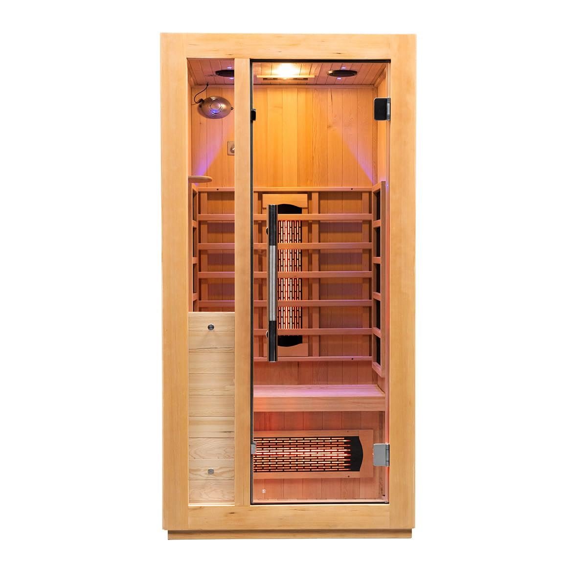 Vidalux Premier 1 Person Full Spectrum Complete Heat Sauna Carbon & Ceramic