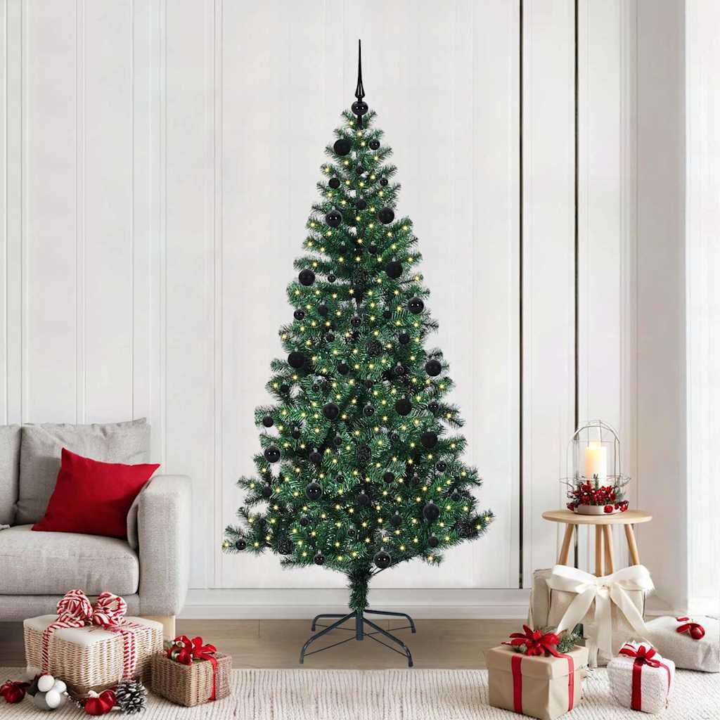 Walplus 300 LED Bulbs Pre-lit Artificial Christmas Tree - Green - 210 cm