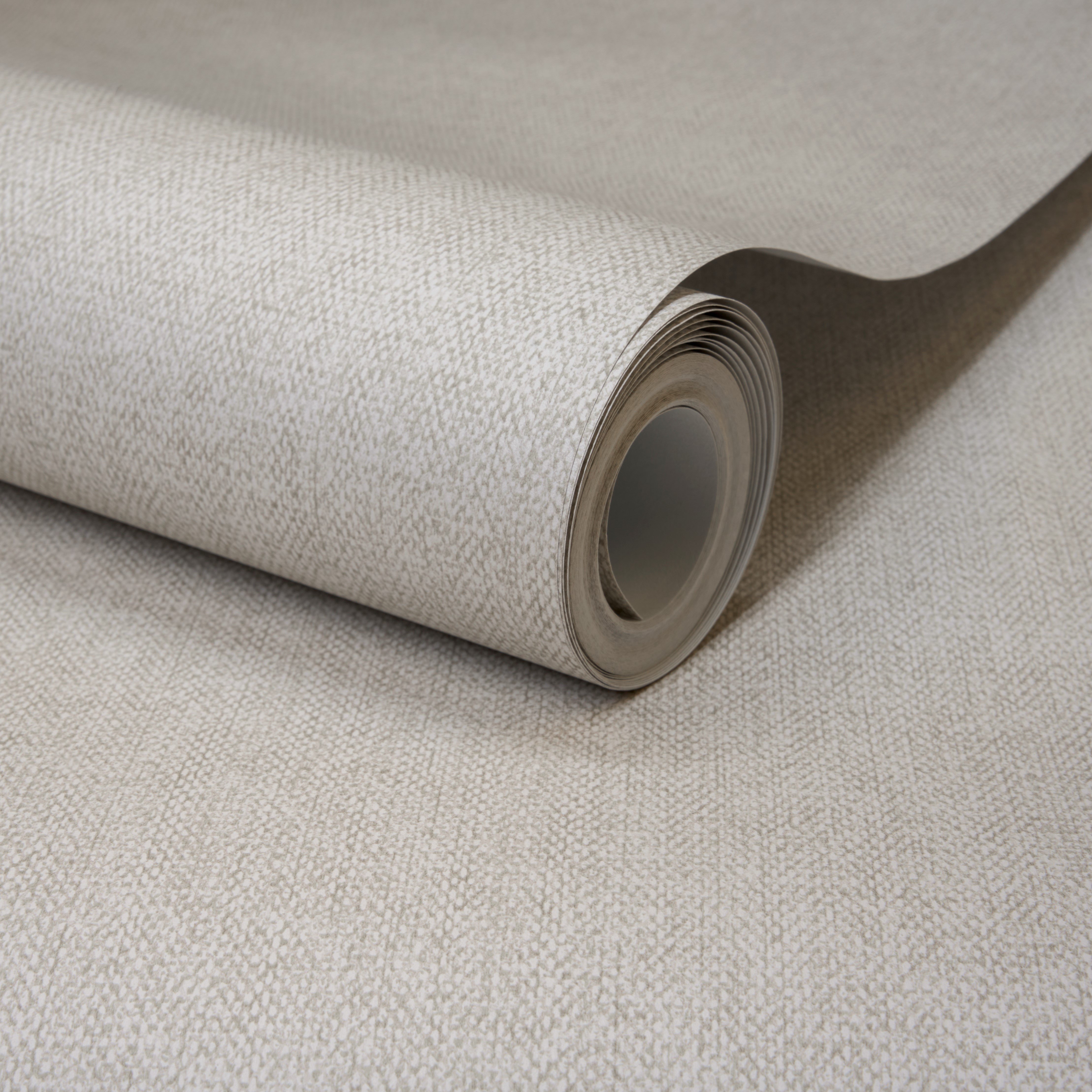 Grandeco Boutique Mini Twill Woven Fabric Effect PVC-free Eco Wallpaper - Grey