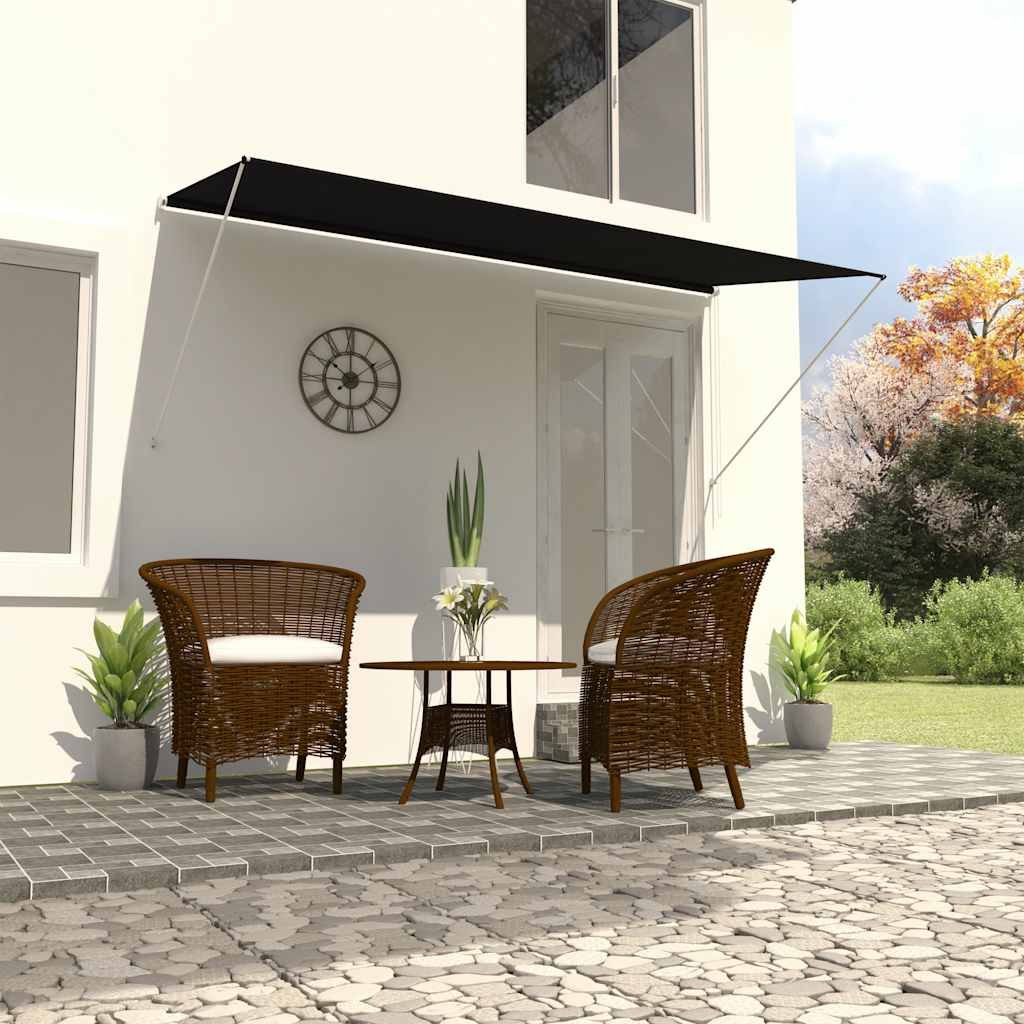 Walplus Polyester Retractable - Anthracite - 300x150 cm - 300 x 150 cm - 150 cm