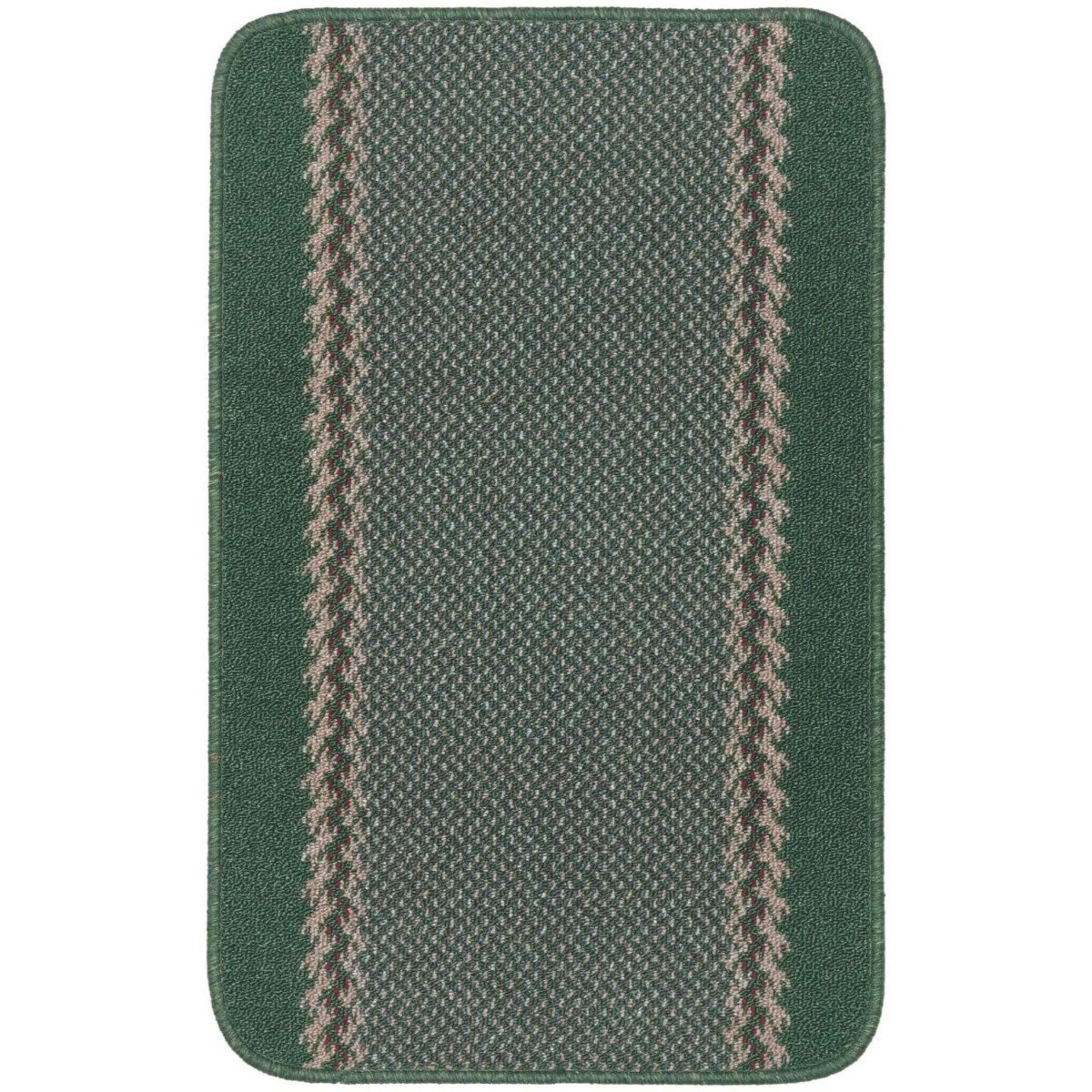 The Rugs Green Bordered Rug - 50 x 80cm