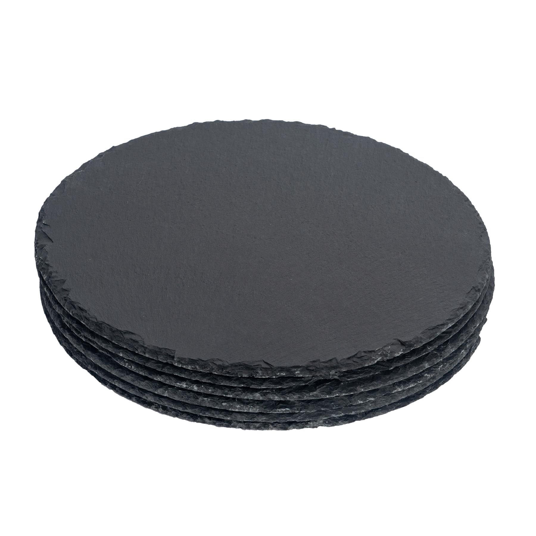 Argon Tableware Round Slate Placemats - Pack of 6