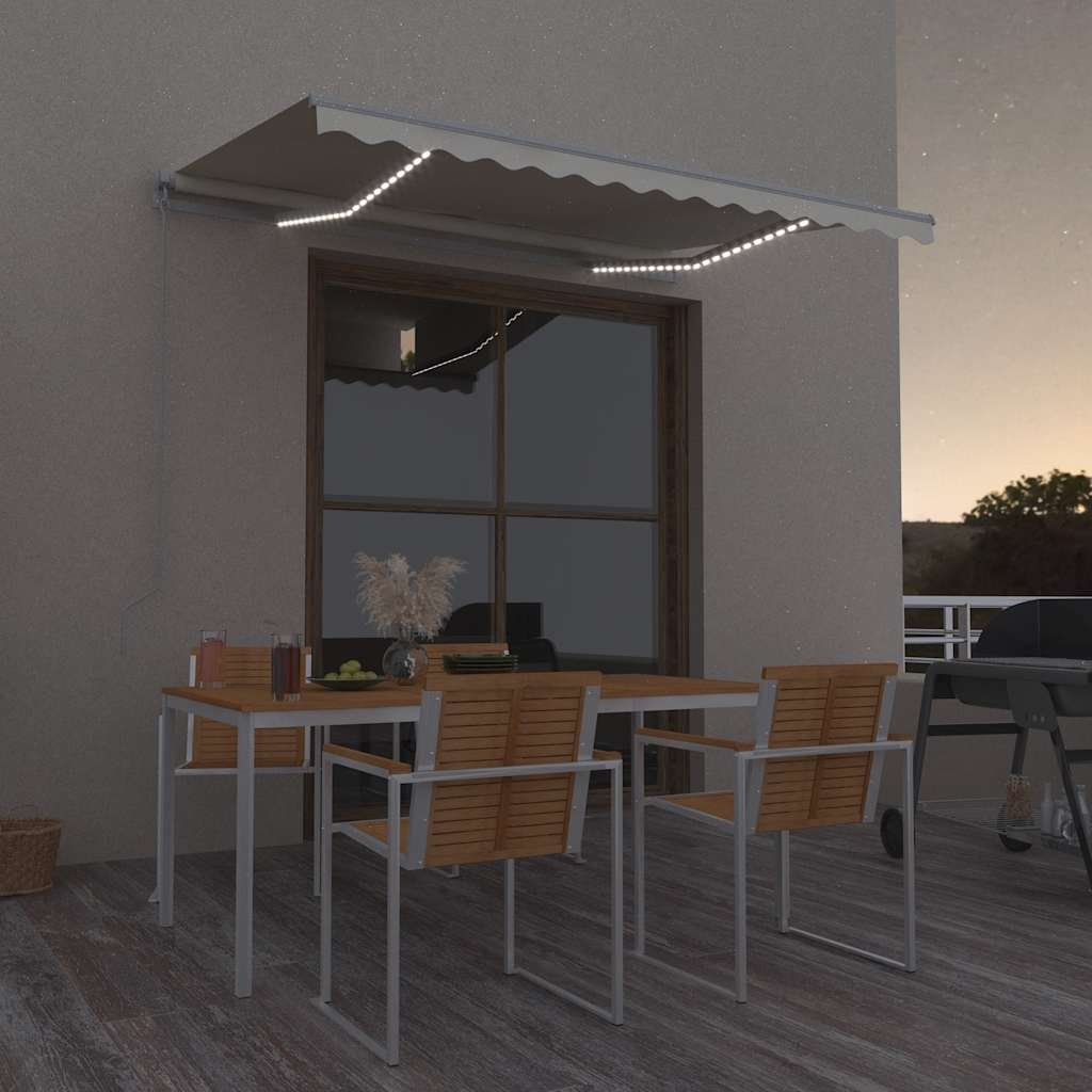 Walplus Electric Polyester Retractable Awning - Cream - 300x250 cm