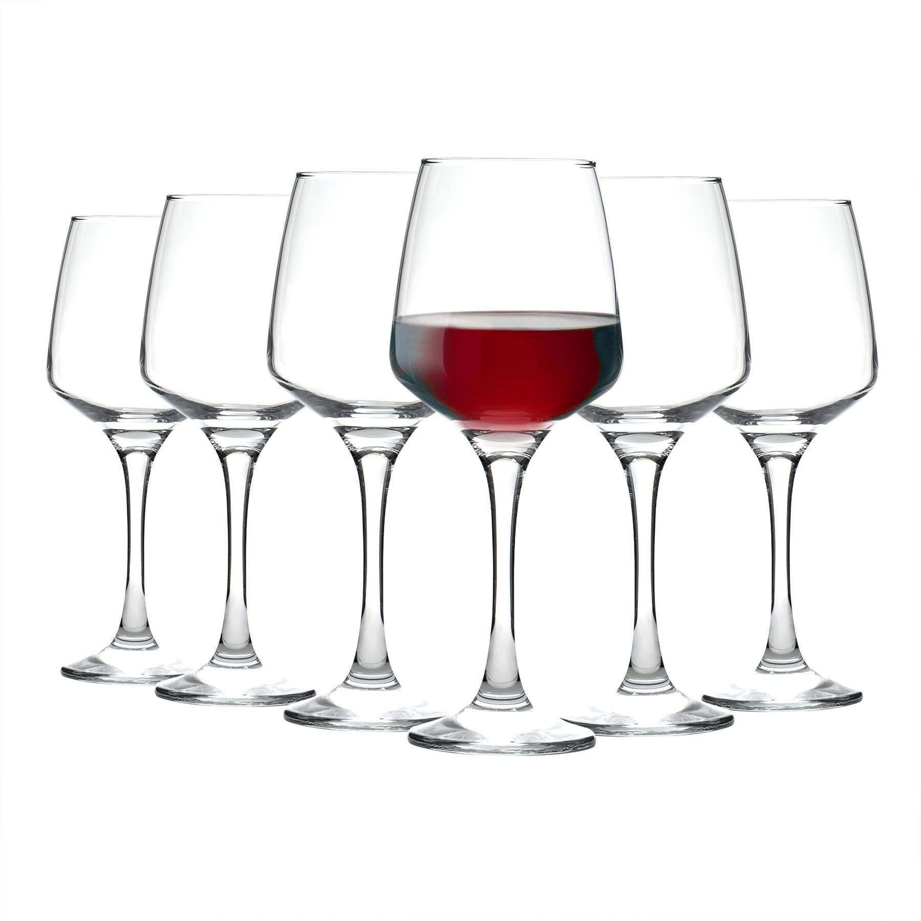 LAV Lal Red Wine Glasses -  Clear - Pack of 6