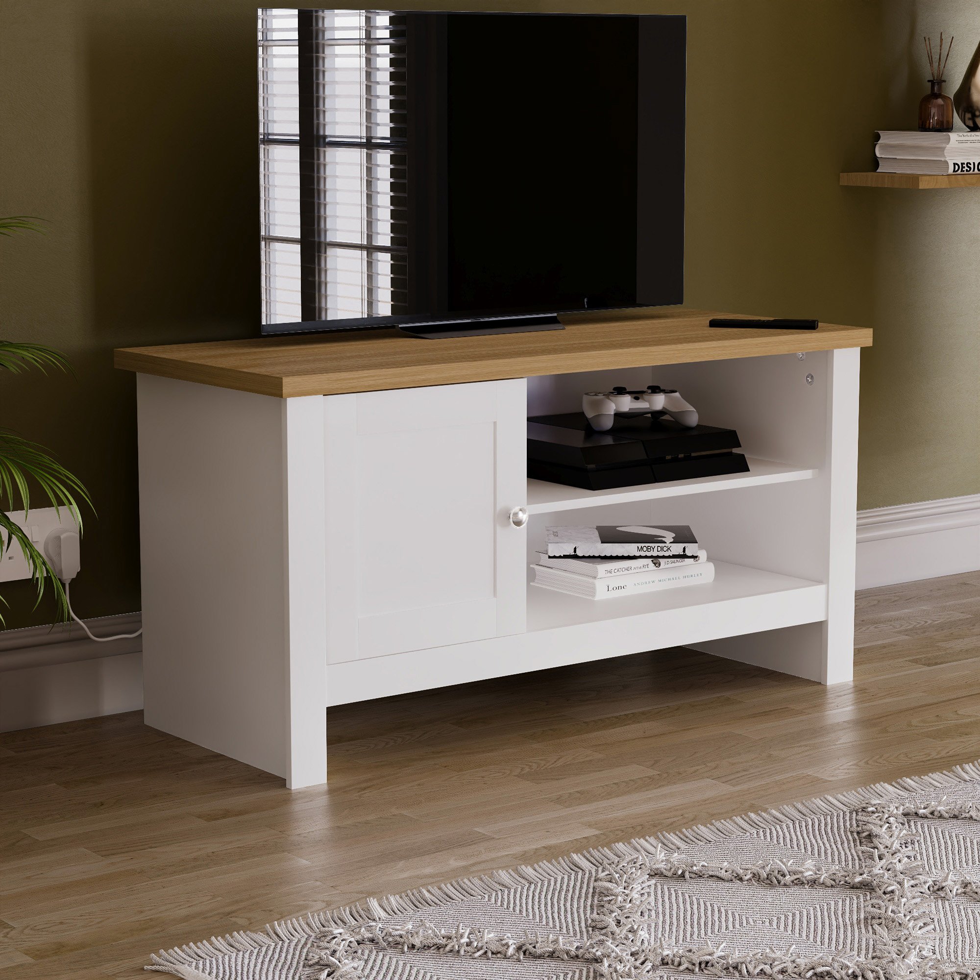 Vida Designs Arlington 1 Door TV Unit - White