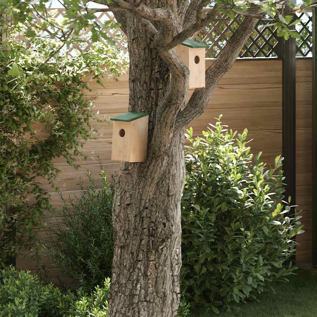 Walplus Pack of 10 Wood Bird Houses Solid Firwood - 12 x 12 x 22 cm