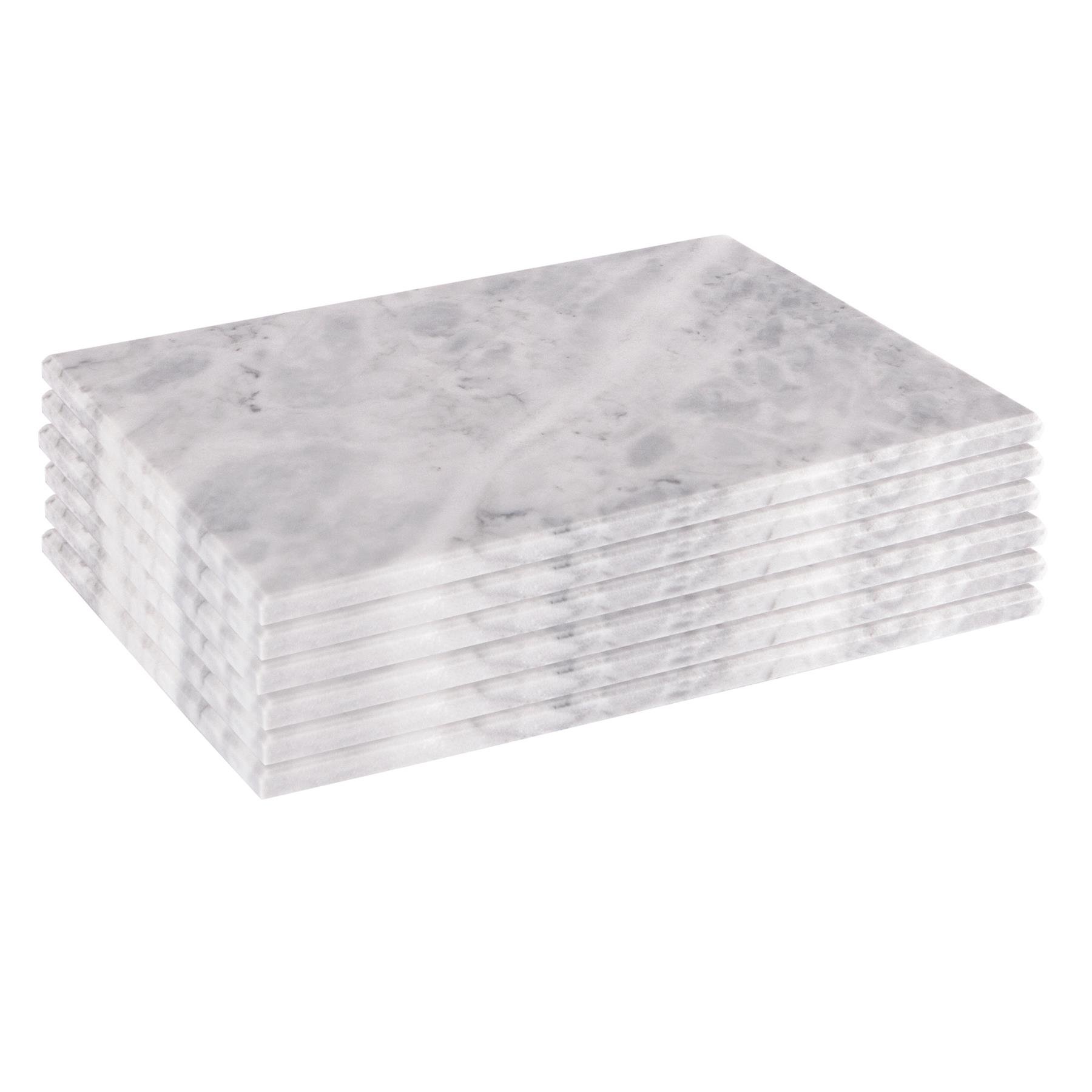 Argon Tableware Rectangle Marble Placemats - Pack of 6