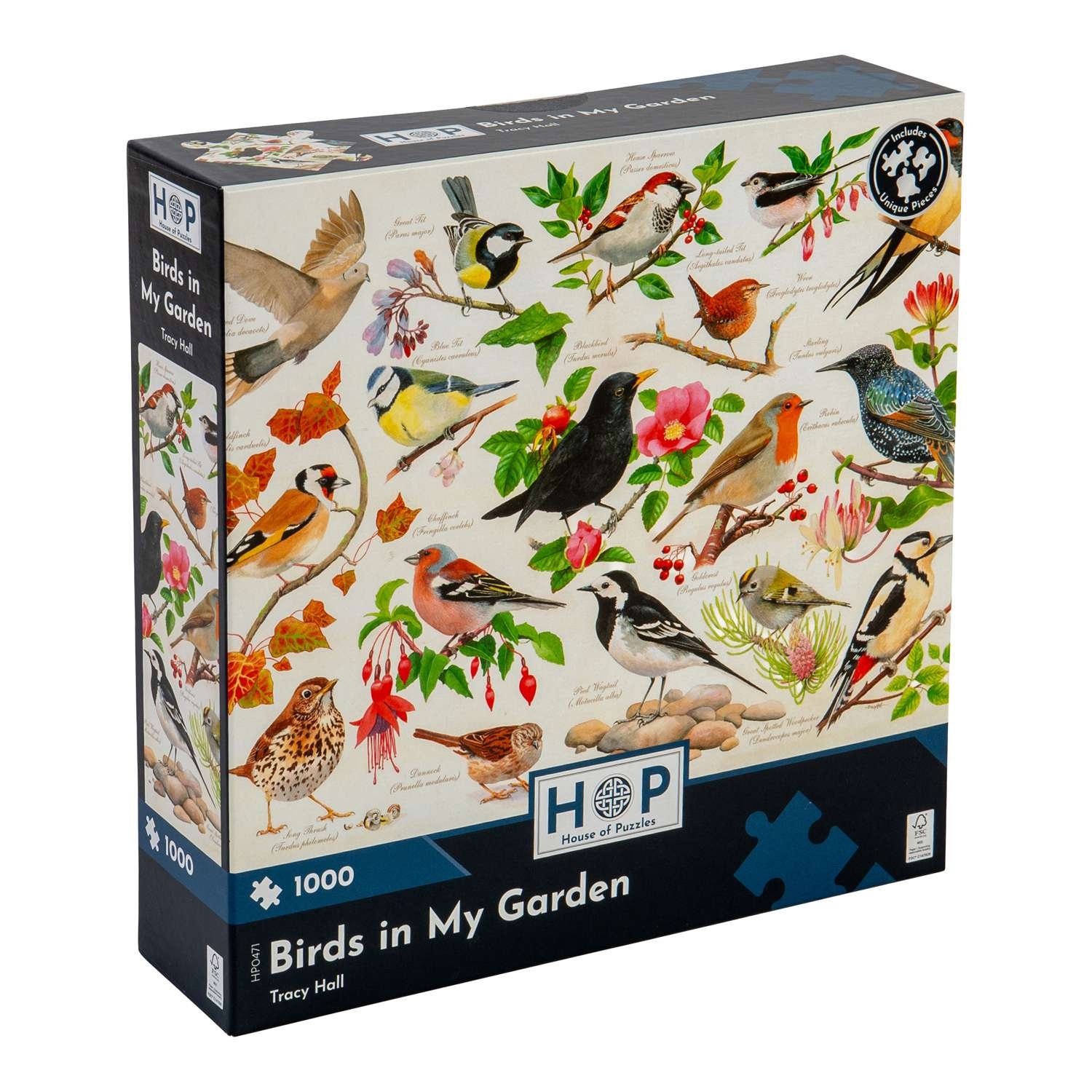 The House of Puzzles Birds In My Garden 1000 Piece Jigsaw Puzzle