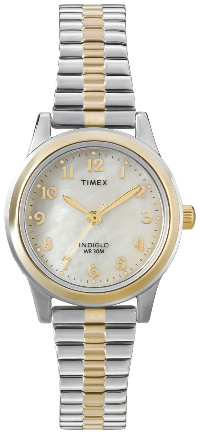 Timex Ladies Two - Tone  Stainless Steel Bracelet Watch