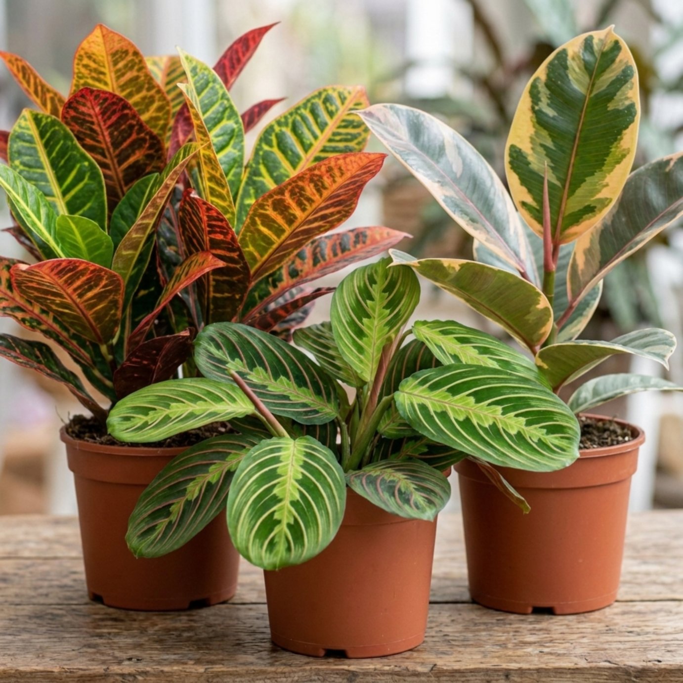 Doorstep Plants Colourful Foliage Multicolour House Plant - Pack of 3