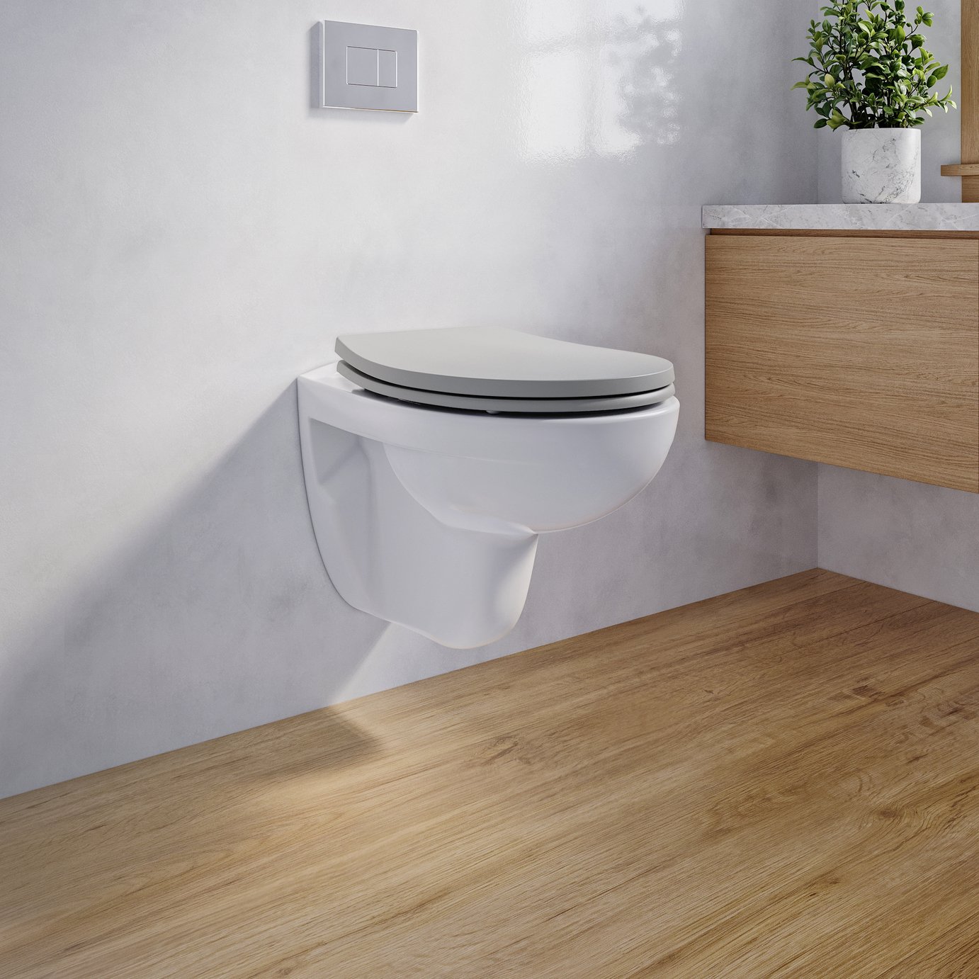 Bemis Moulded Wood Soft Close Toilet Seat - Grey