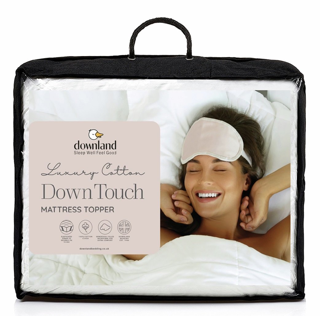 Downland Luxury Cotton Down Touch 3 cm Mattress Topper - Single