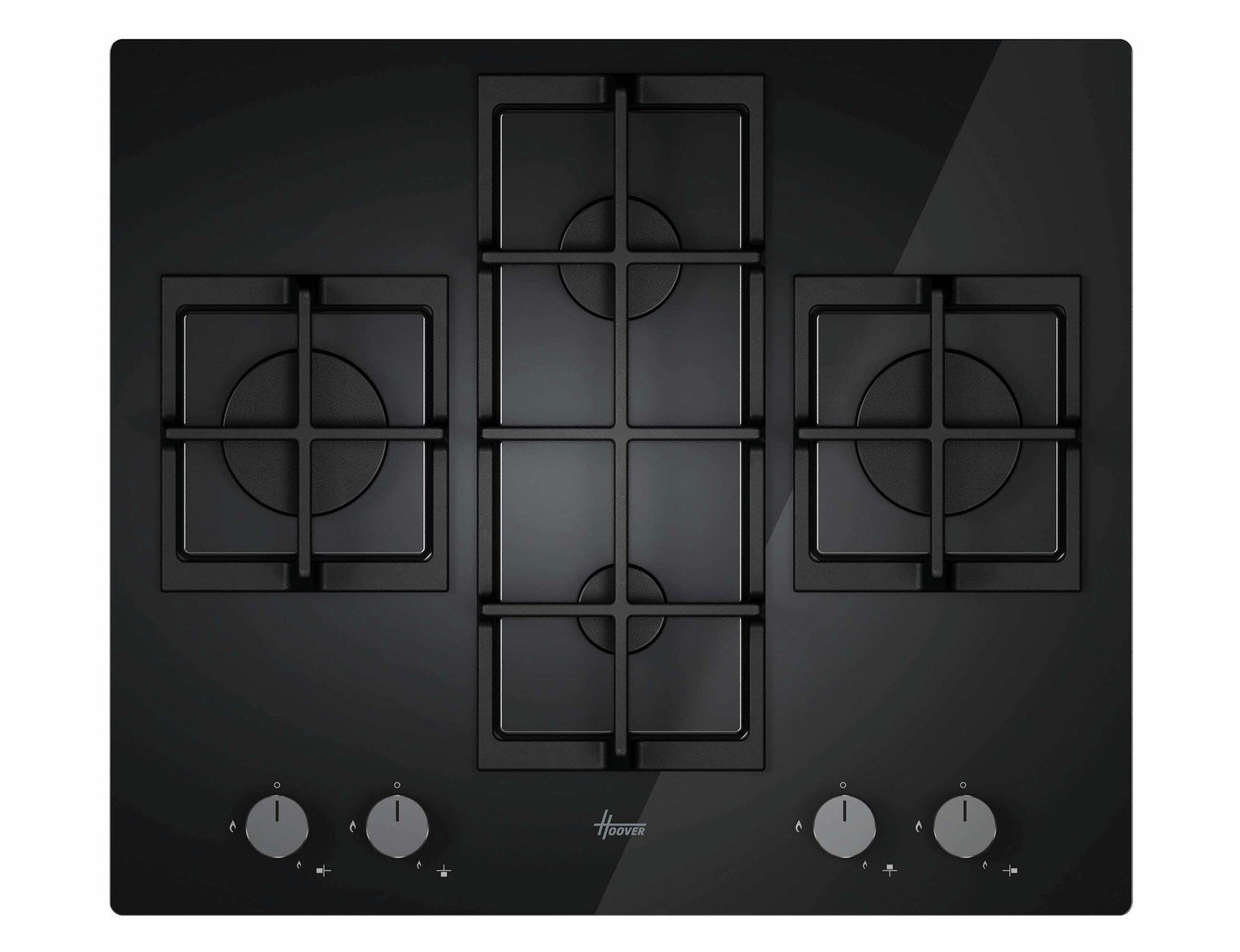 Hoover HVG6DK3B Gas Hob - Black