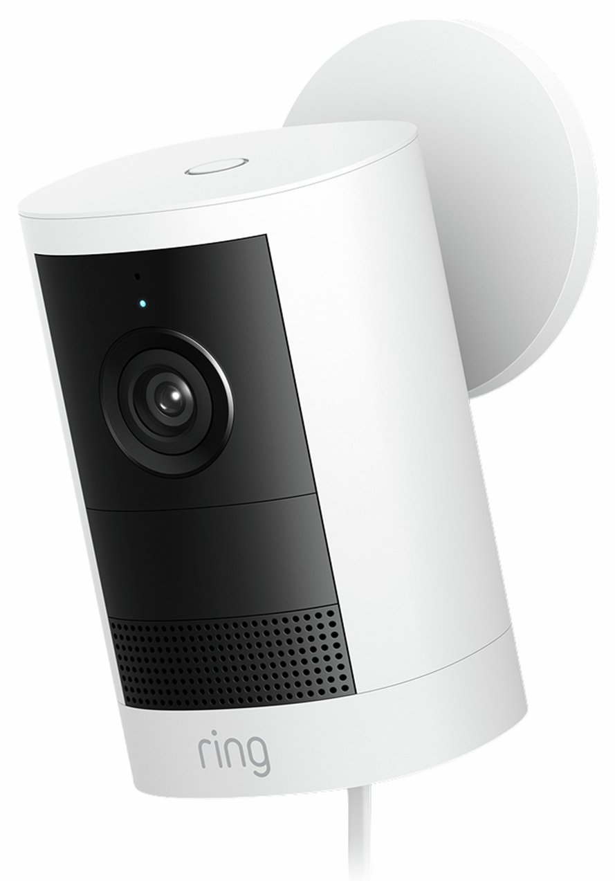 Ring Outdoor Camera Plug-In (Newest Gen) Retinal 2K Security Camera - White