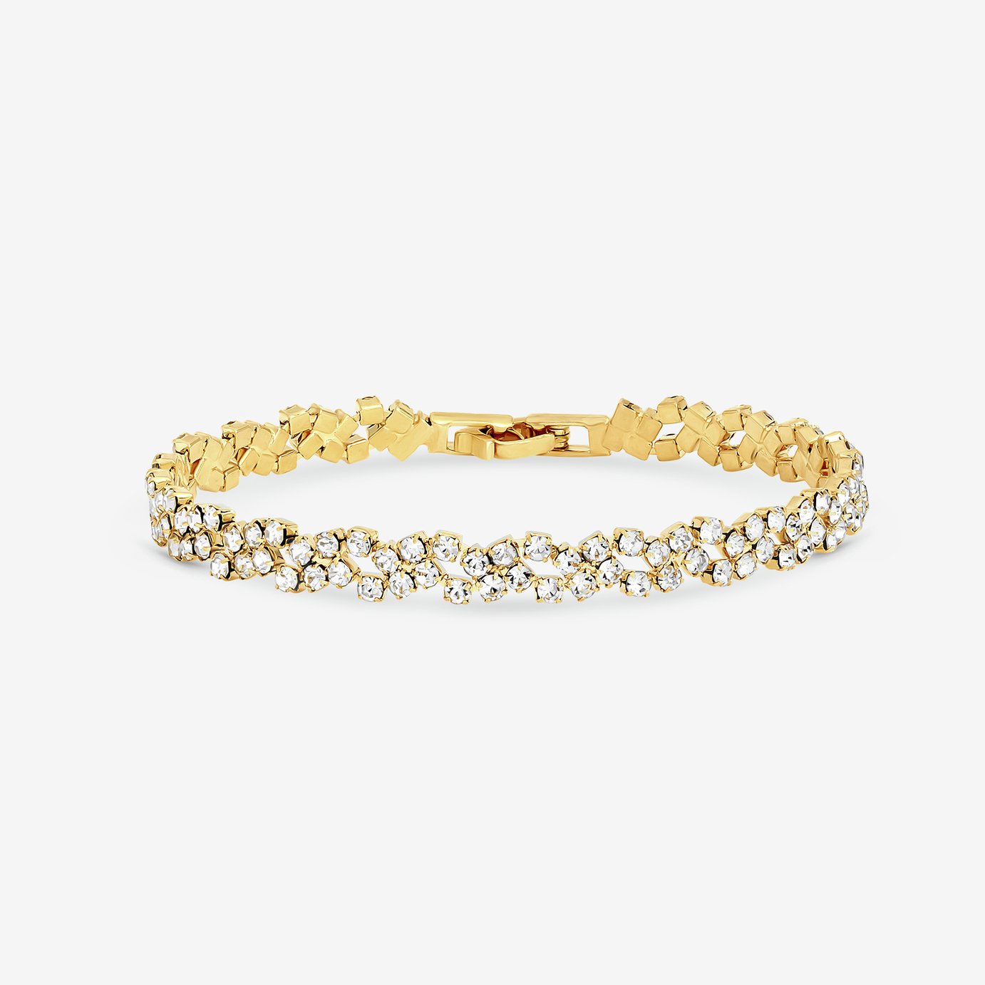 Jon Richard Gold Plated Crystal Fine Multi Stone Bracelet