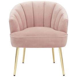 GFW Pettine Fabric Accent Chair - Blush Pink