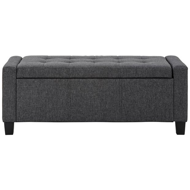 Grey on sale bench ottoman