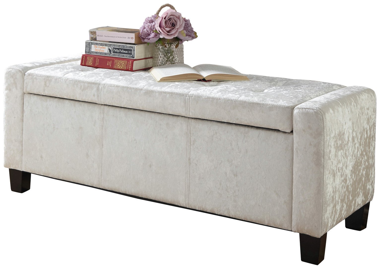 GFW Verona Velvet Ottoman Bench